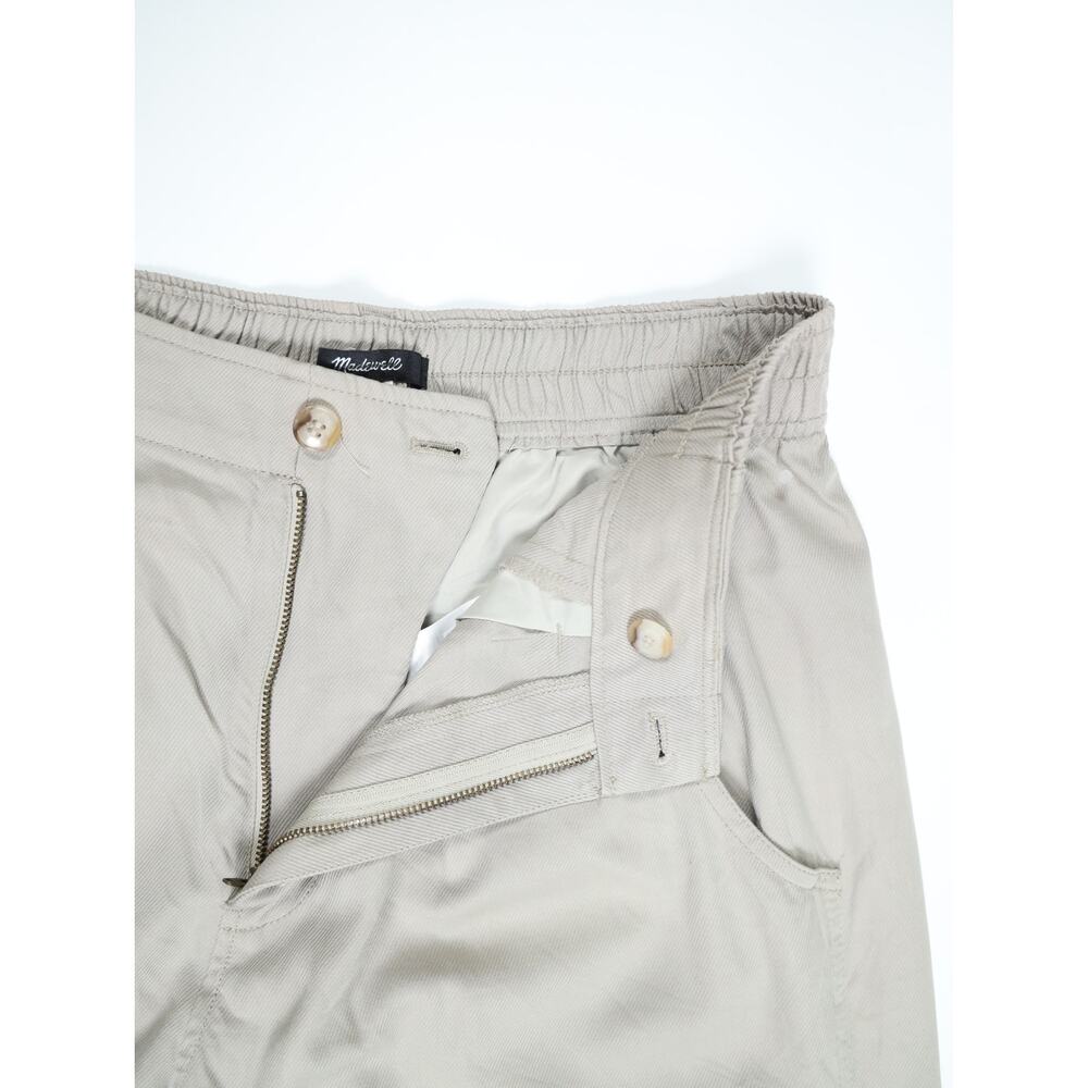 Madewell Wide Leg Pleated Trouser Pants 10 Khaki TENCEL Capsule Minimalist Luxe - Picture 6 of 15